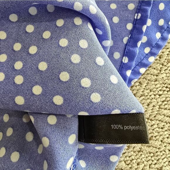 The Limited Purple and White Polka Dot Dress Shirt - Size Large - Picture 10 of 10